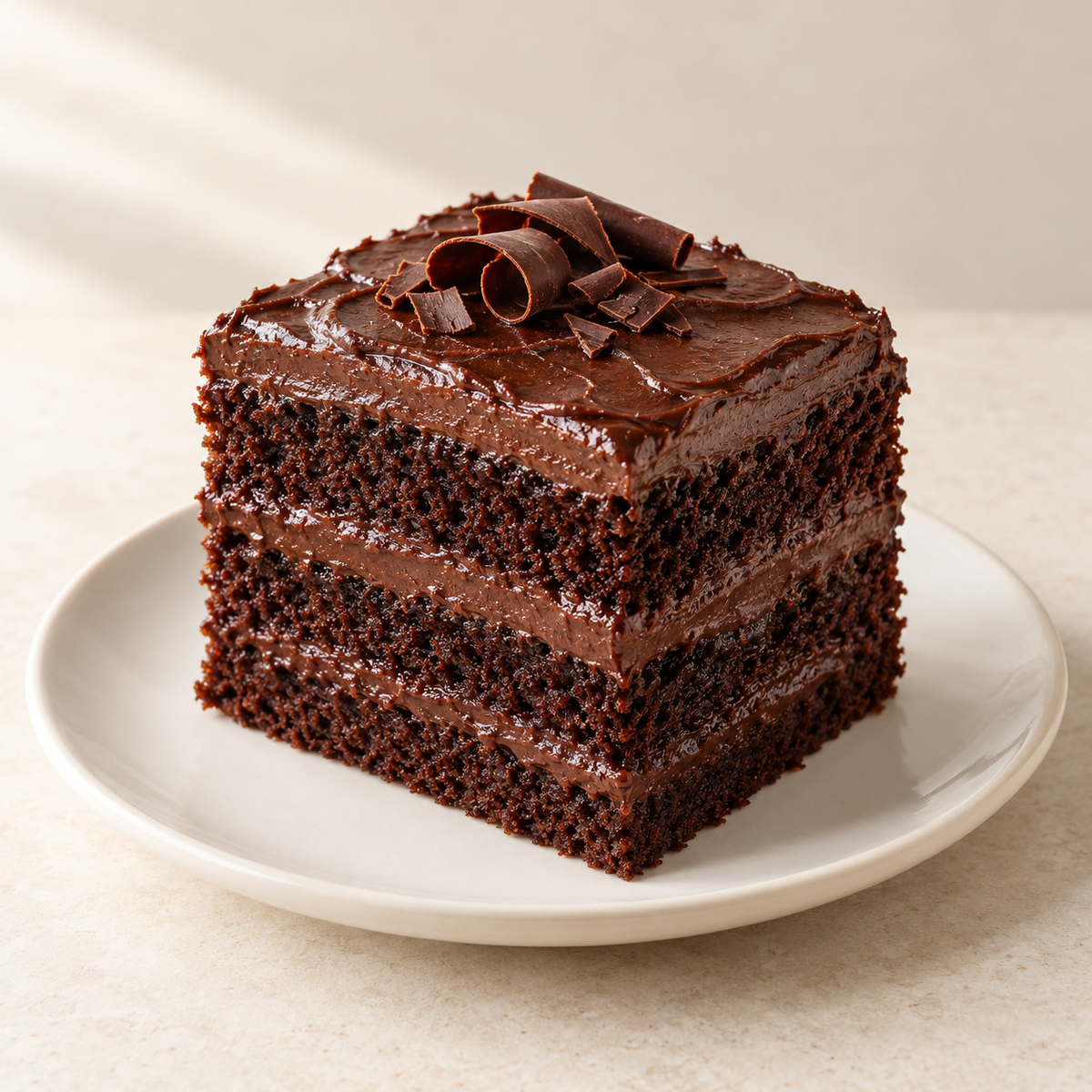 Chocolate Fudge Cake Slice