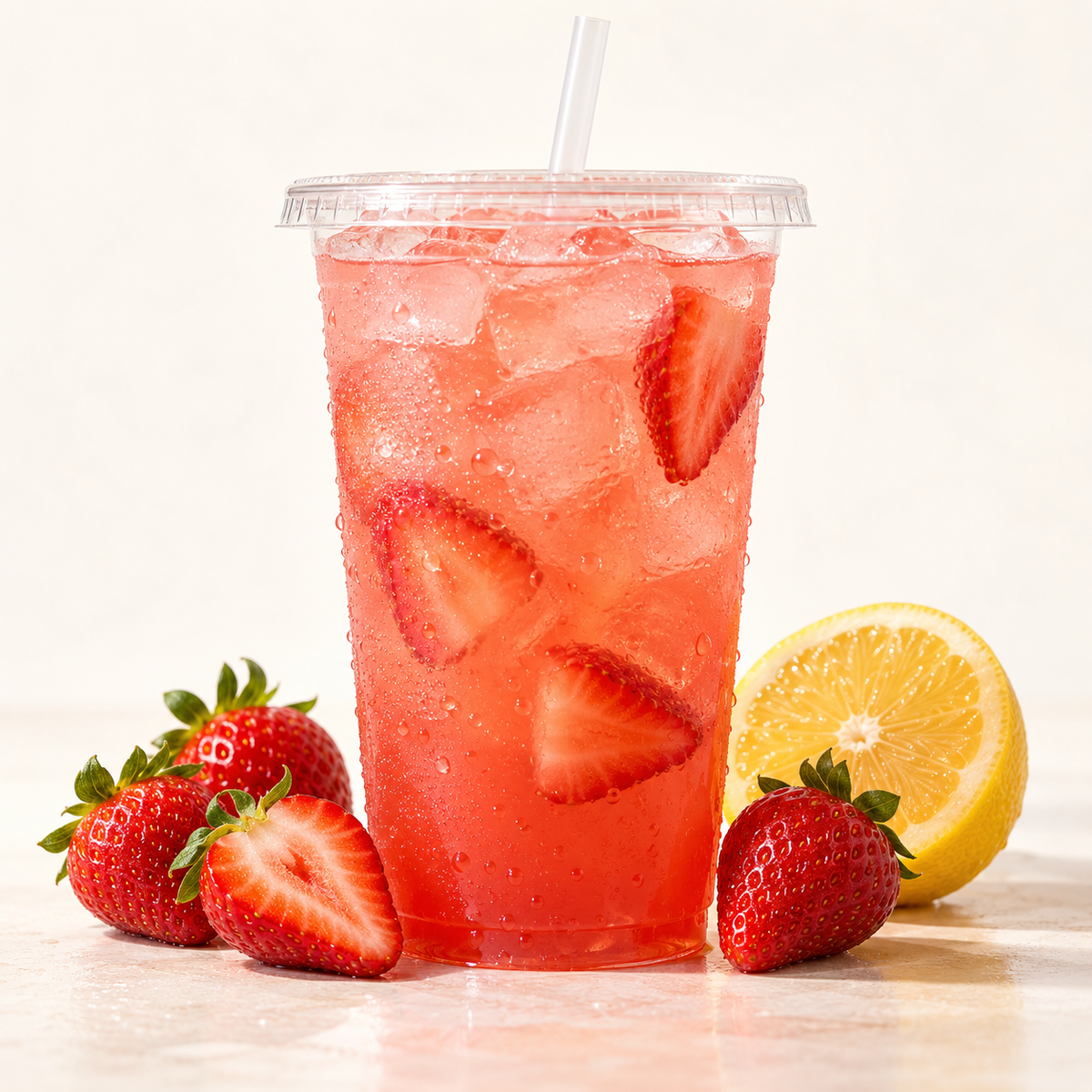 Strawberry Sunset Lemonade 16 oz